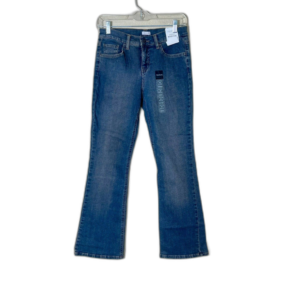 NWT Women Relativity Modern Boot Cut Jeans 4P Average Dark Wash